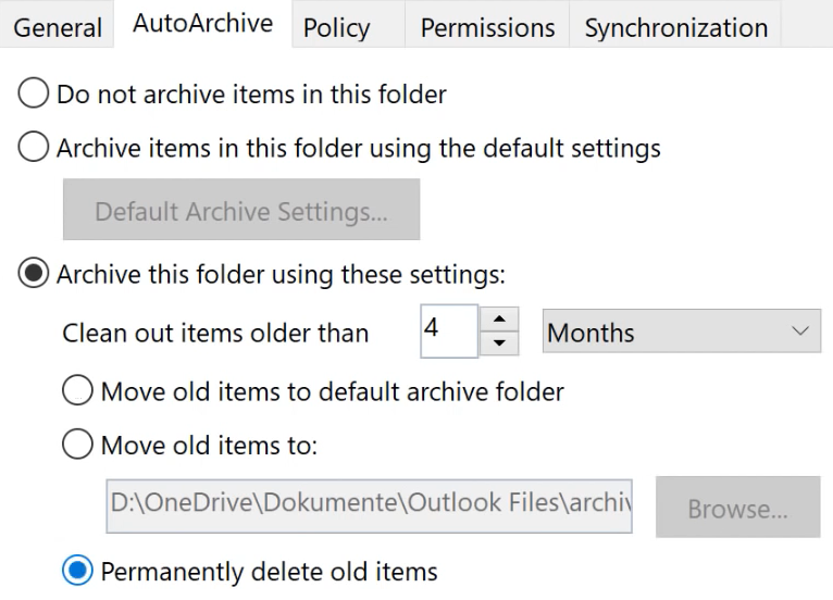 Используйте архивную электронную почту в Outlook для свободного места (2022)