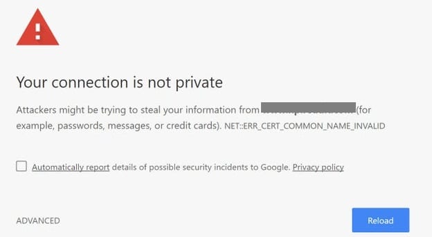 Chromebook zegt dat mijn verbinding niet privé is