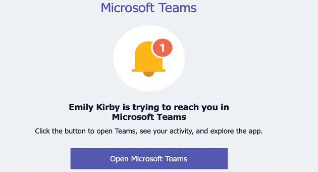 ปิดการใช้งาน Microsoft Teams: มีคนพยายามติดต่อคุณ