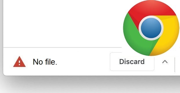 Google Chrome: Falta el archivo de descarga