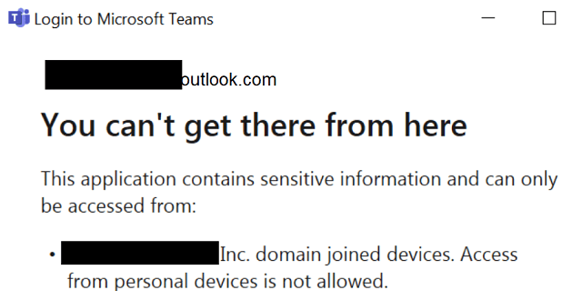 Microsoft Teamsの修正：ここからはアクセスできません