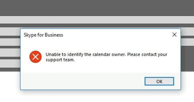 Errore Skype: impossibile identificare il proprietario del calendario