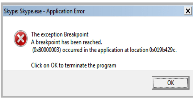 Hoe u Skype Exception Breakpoint-fouten kunt oplossen