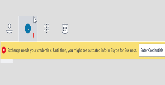 Napraw błąd Skype: Exchange potrzebuje twoich poświadczeń