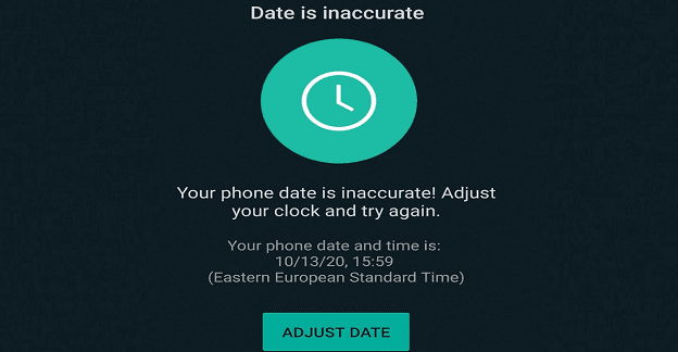 AndroidでWhatsappエラーの電話日付が不正確になる問題を修正
