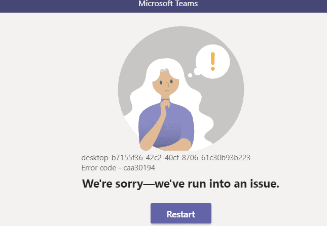 Problemen oplossen met Microsoft Teams-foutcode caa30194