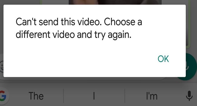 WhatsApp-Fehler beheben: Dieses Video konnte nicht gesendet werden