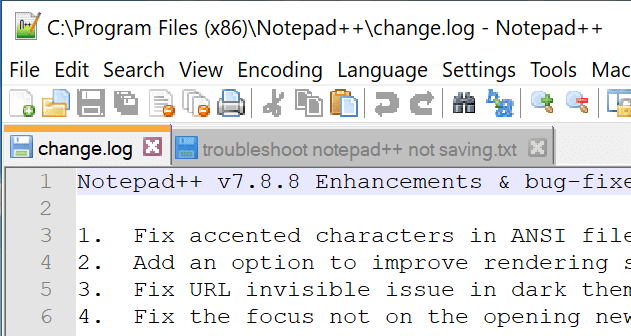 Solución de problemas de Notepad ++ sin guardar