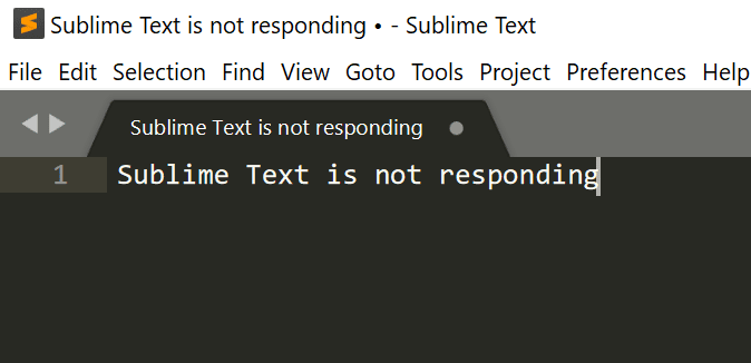 Risoluzione dei problemi Il testo sublime non risponde