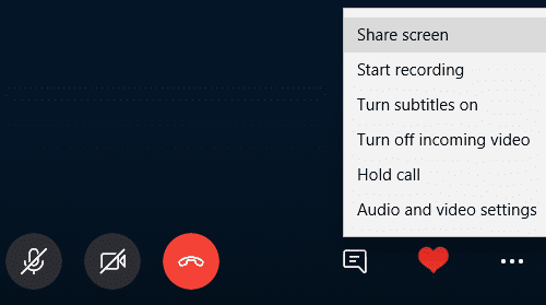 Skype：共享電腦屏幕