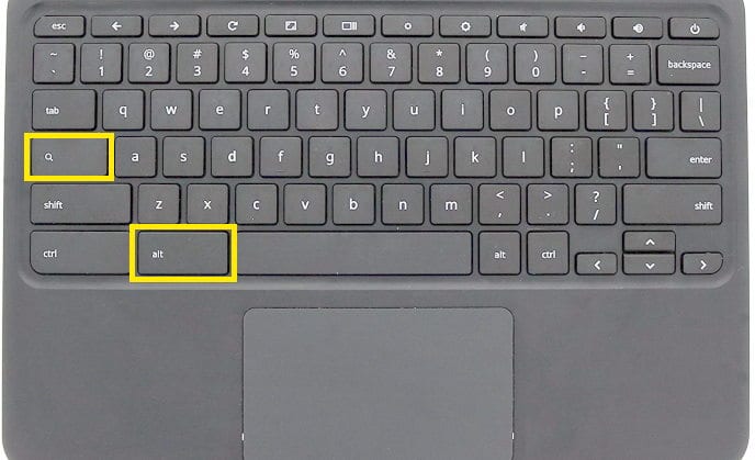 Chromebook: ativar / desativar Caps Lock