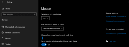 Windows 10: Configura il mouse per agganciare lopzione predefinita