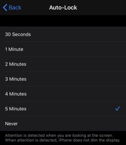 iPhone: configurar el tiempo de bloqueo automático