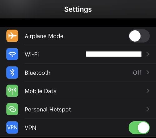 iPhone: Cách tắt VPN