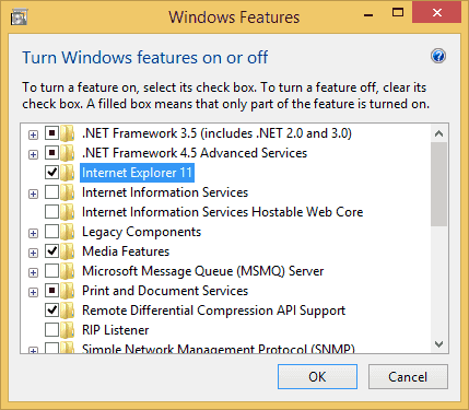 Windows10からIE11をアンインストールする方法