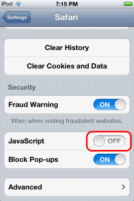 Bật hoặc tắt JavaScript trong Safari cho iPhone và iPad