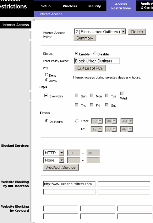 Blocca determinati siti Web tramite il tuo router Linksys