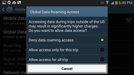Bật hoặc tắt chuyển vùng dữ liệu trên Galaxy S8