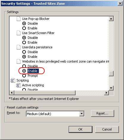 IE: 현재 웹 페이지가 신뢰할 수 있는 사이트 목록에서 사이트를 열려고 합니다. 허용하시겠습니까? 메세지