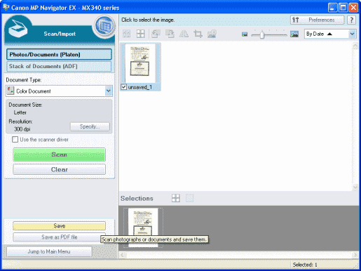 Canon Pixma MX340: Digitalizar documentos (Windows)