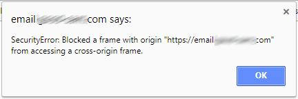 Google Chrome: ignora lerrore Bloccato un frame con origine dallaccesso a un frame di origine incrociata