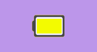 Biểu tượng pin iPhone / iPad có màu vàng