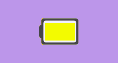 iPhone/iPad-batterijpictogram is geel