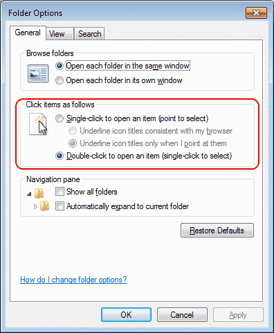 So aktivieren oder deaktivieren Sie die Einzelklickfunktion in Windows