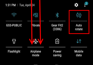 Galaxy S9: Ativar / desativar rotação da tela