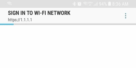Galaxy Note8 travado na tela “Sign in to Wi-Fi”