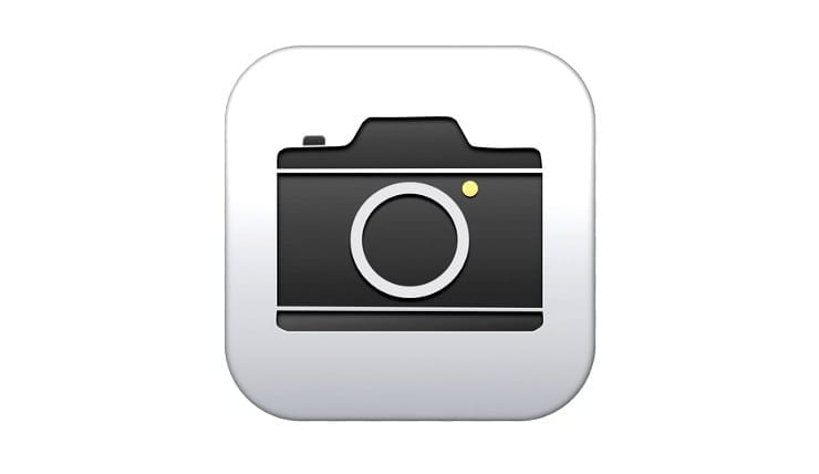 O aplicativo de câmera do iPhone ou iPad é lançado na tela preta