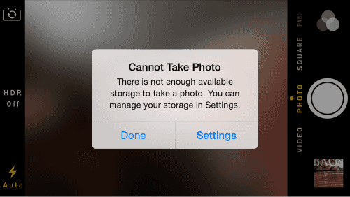 iPhoneとiPadで「写真を撮れない」問題を修正