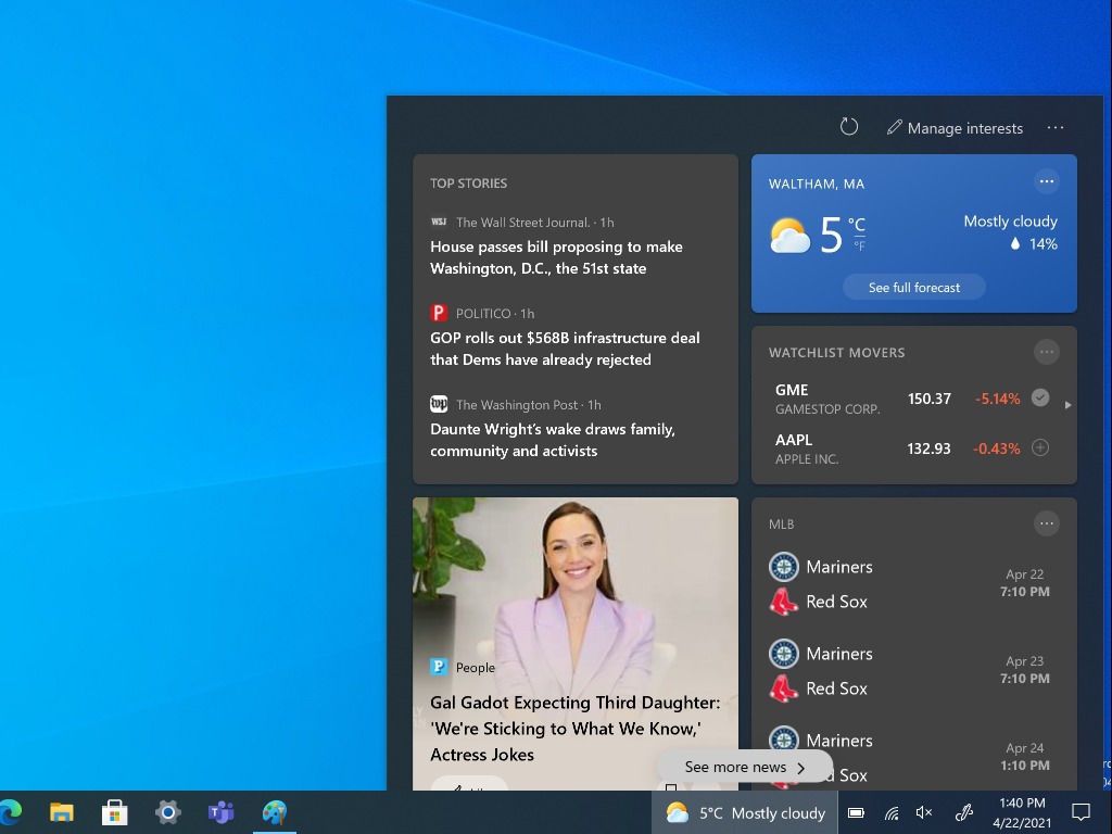 Cara mudah mematikan Berita dan Minat di Windows 10