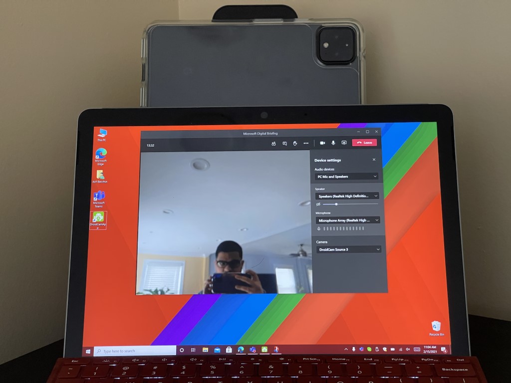 Como usar seu telefone Android como uma webcam no Microsoft Teams no Windows 10