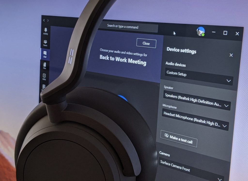 Cómo crear una configuración personalizada de video, altavoces y audio en Microsoft Teams