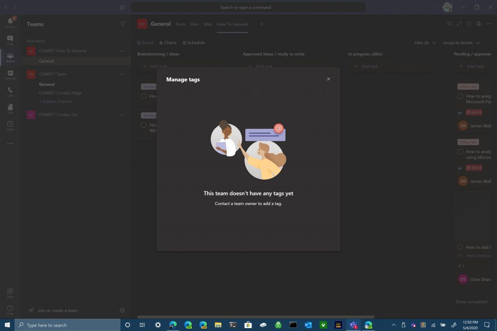 Cómo agregar etiquetas en Microsoft Teams