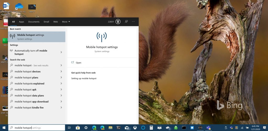 Cómo utilizar su PC con Windows 10 como punto de acceso móvil