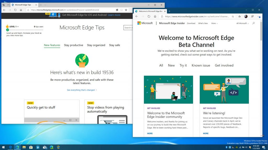 如何在新 Microsoft Edge 旁邊運行舊 Edge