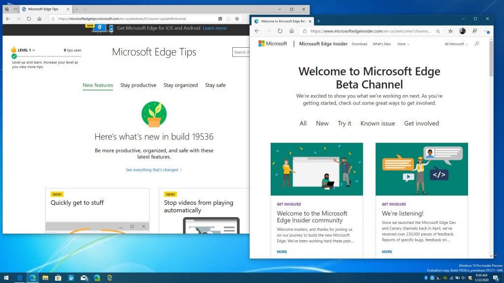 古いEdgeを新しいMicrosoftEdgeと一緒に実行する方法