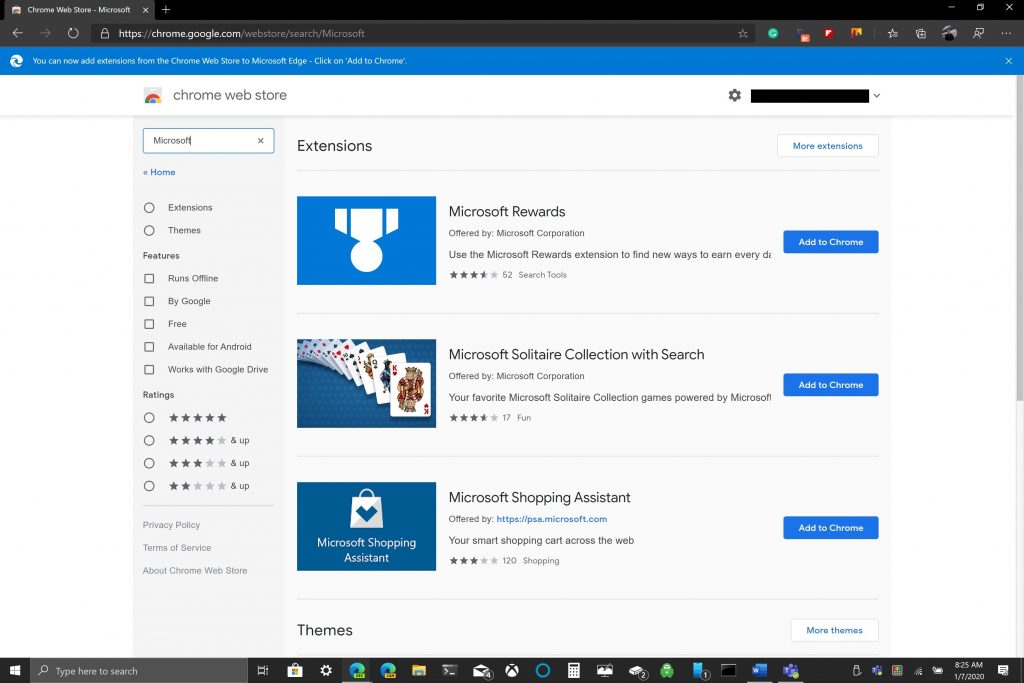 Cómo instalar extensiones desde Chrome Store en Edge Insider