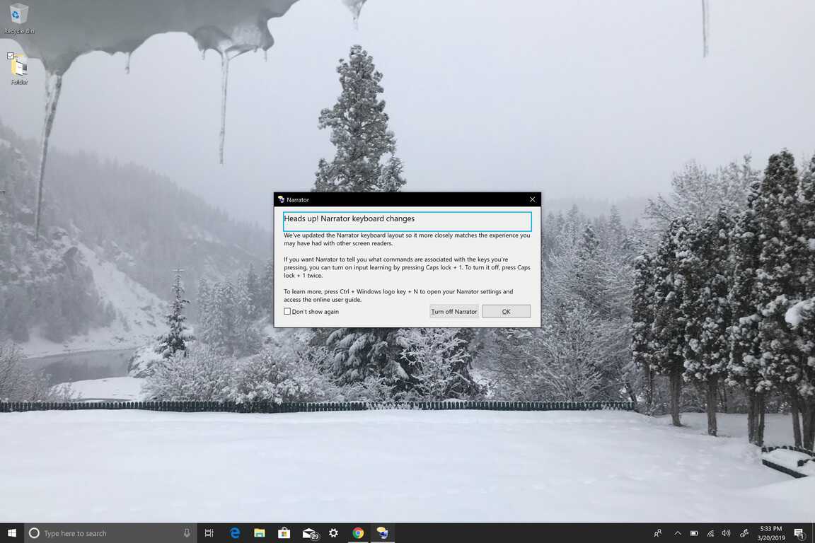 Cómo desactivar el narrador en Windows 10