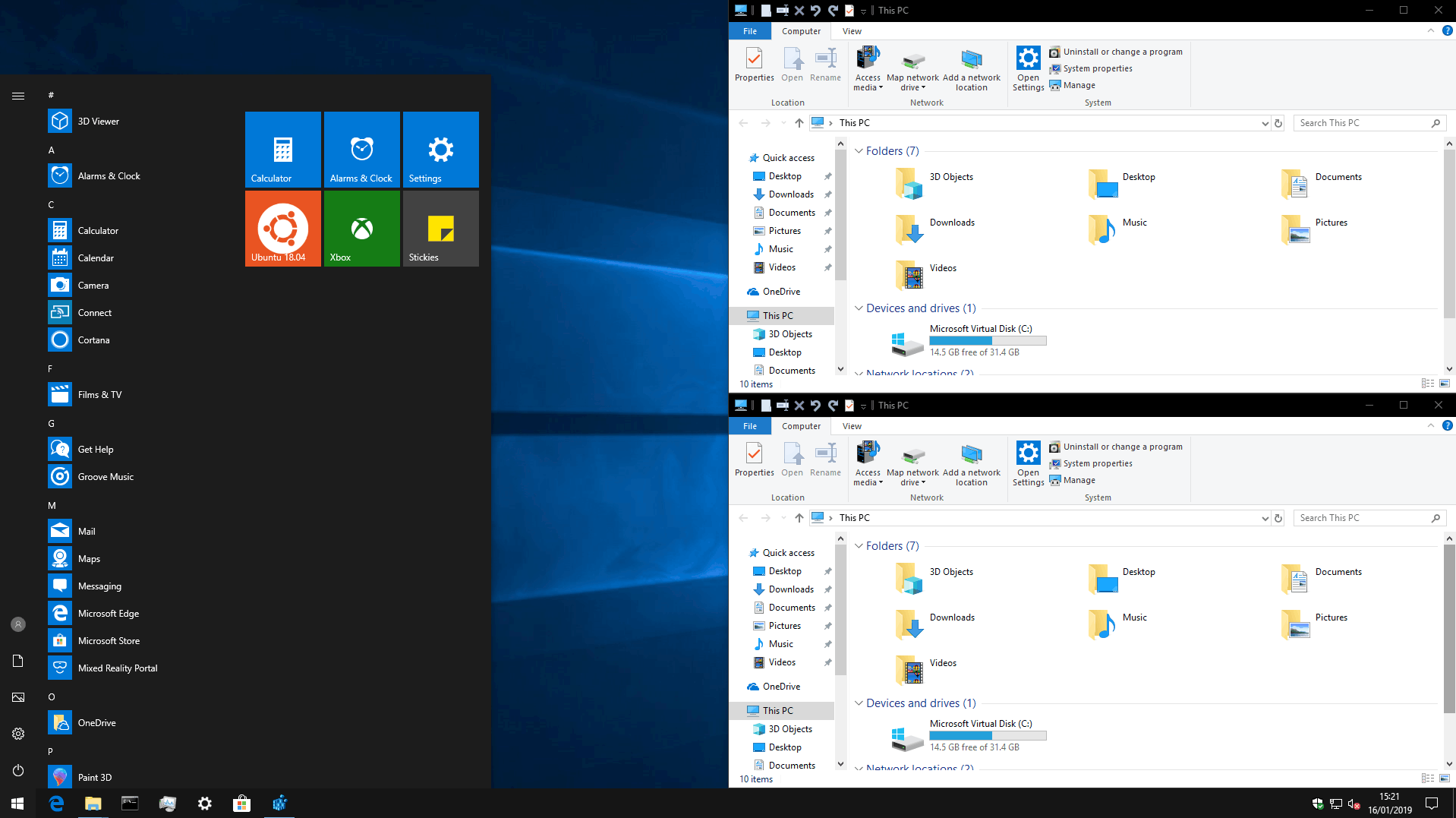 강조 색상을 변경하지 않고 Windows 10에서 어두운 테마 제목 표시줄을 얻는 방법