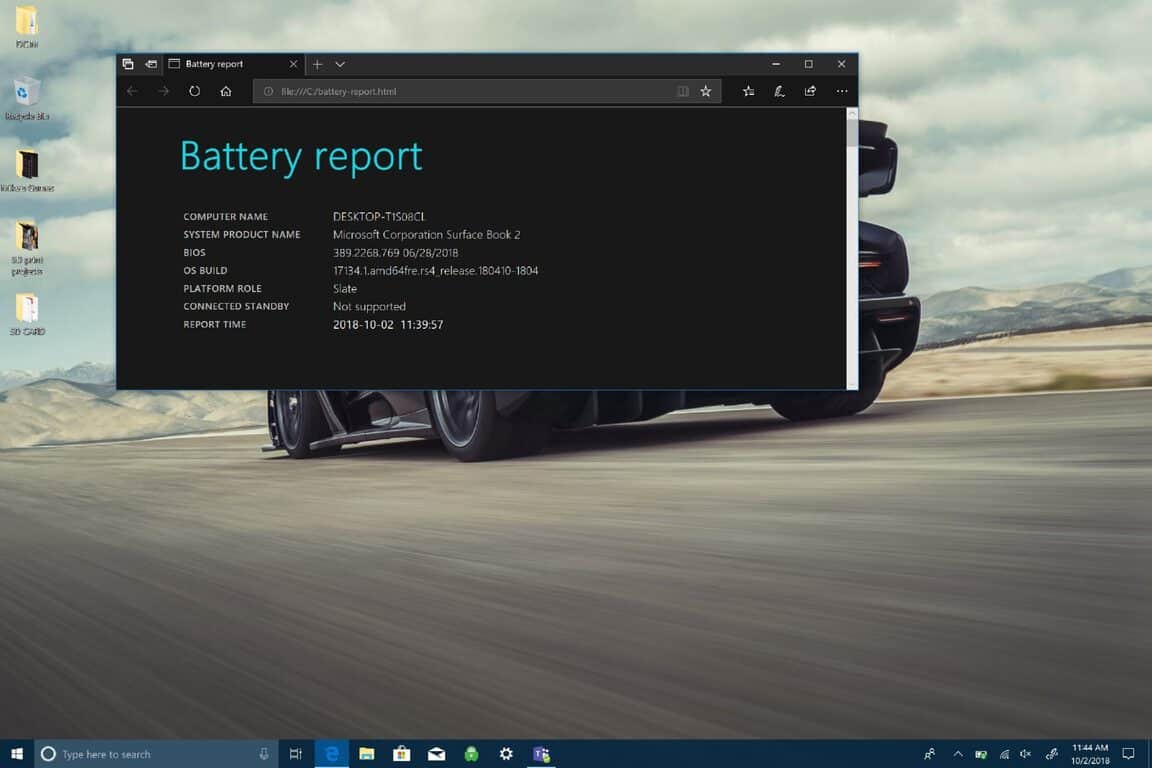 Cómo generar un informe de batería en Windows 10