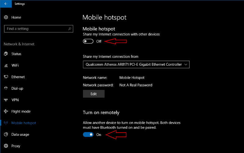 Come configurare un hotspot mobile su Windows 10