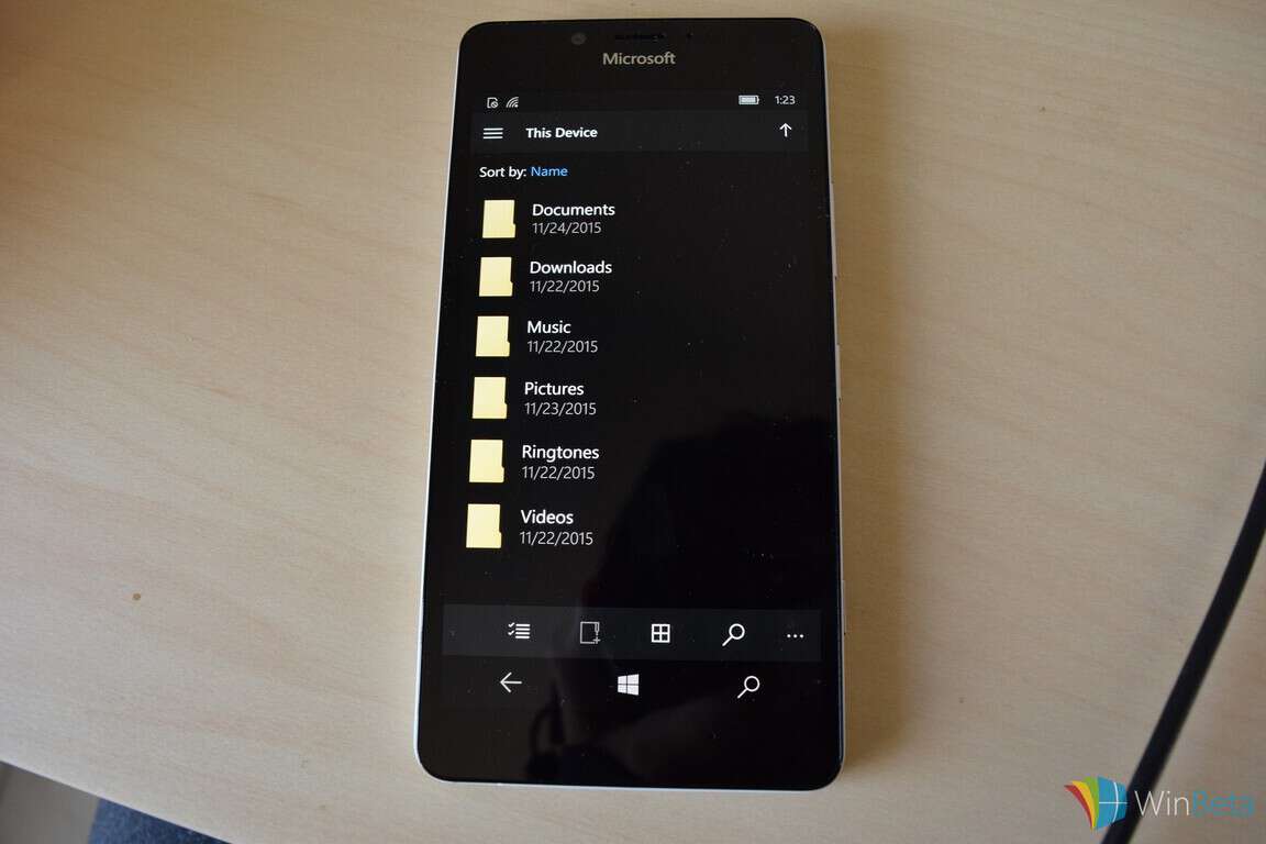 Mergulhando no File Explorer no Windows 10 Mobile com o Lumia 950