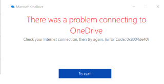 Come risolvere lerrore di OneDrive 0x8004de40 su Windows