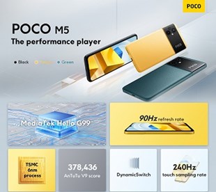 POCO M5 の新機能: 新しいチップ Helio G99、90 Hz スクリーン、パフォーマンス プレーヤーを使用