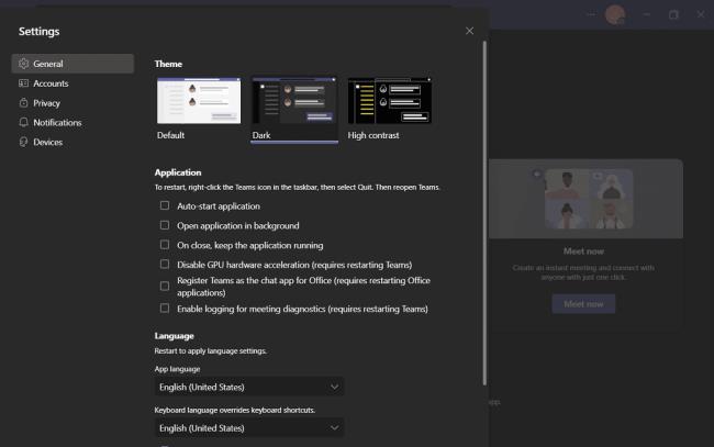 Mode kontras tinggi Microsoft Teams