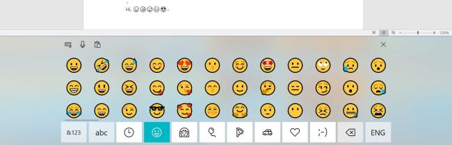 أدخل رموز تعبيرية في Word باستخدام لوحة مفاتيح Windows Touch