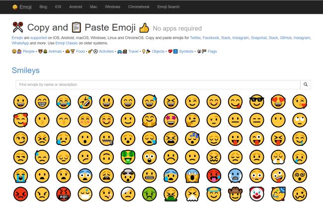 احصل على Emoji جميع الرموز التعبيرية للنسخ واللصق